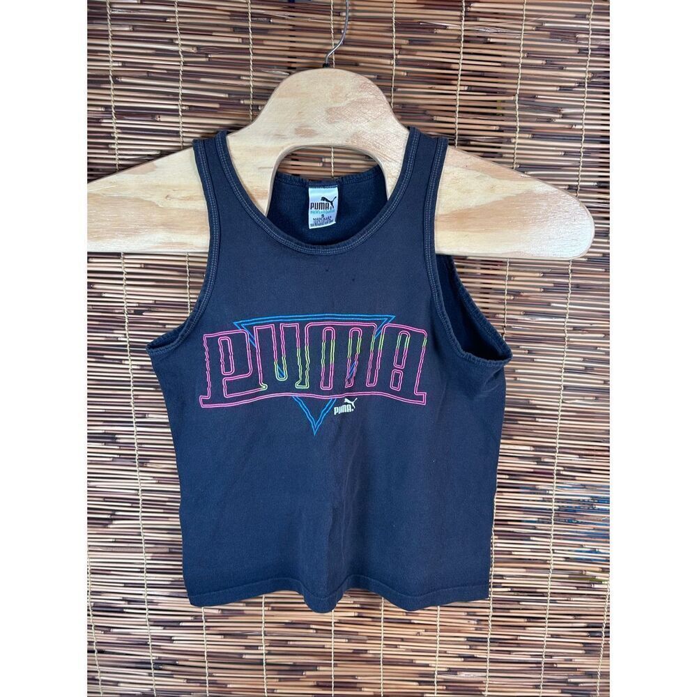 PUMA Retro Crop Tank Top Neon Size Small Springbreak